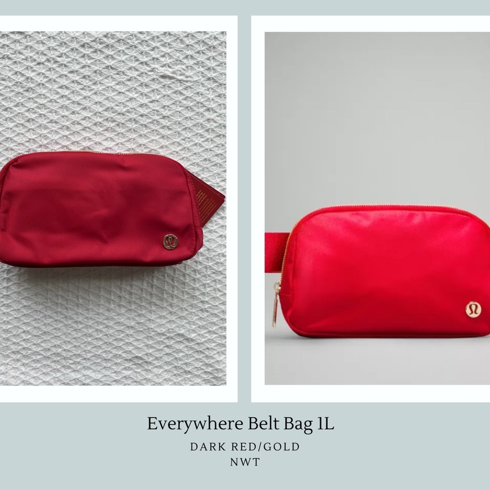 🆕 Lululemon Lunar New Year Everywhere Belt Bag 1L Dark Red/Gold